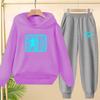 Student Uniform Hooded Sweatshirt + Long Pants Set. Children's Sportswear, Loose Suits for Boys and Girls Aged 3 to 13