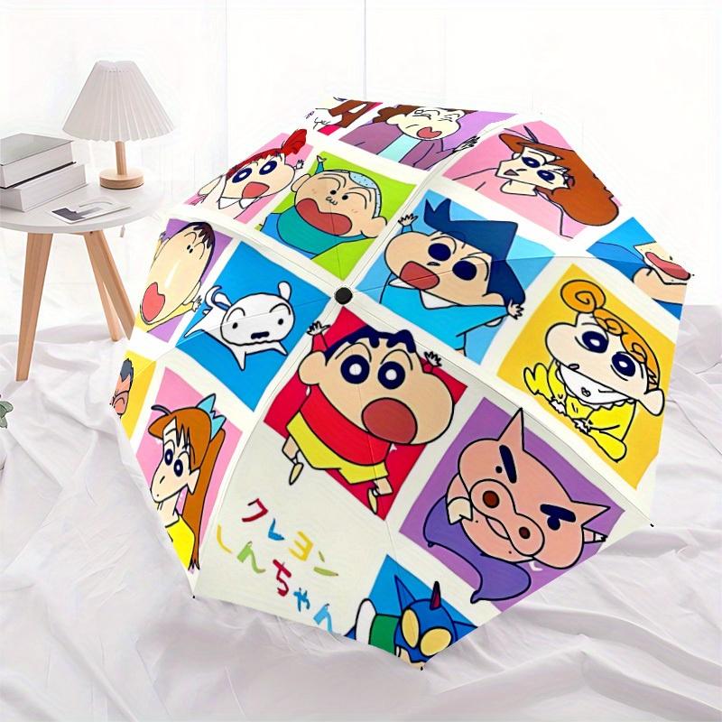 1pc Crayon Shin-chan Characters Windproof Automatic Umbrella, Lightweight for Women/Men, Perfect Christmas Gift a0811257