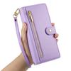 For Oppo Reno14 5G (Global) Case Zipper Pocket Wallet Leather Phone Cover with Straps