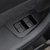 Car Window Lifter Switch Buttons Decorative Cover Trim Sticker For Tesla Model 3Carbon Fiber ABS Decoration  2017-
