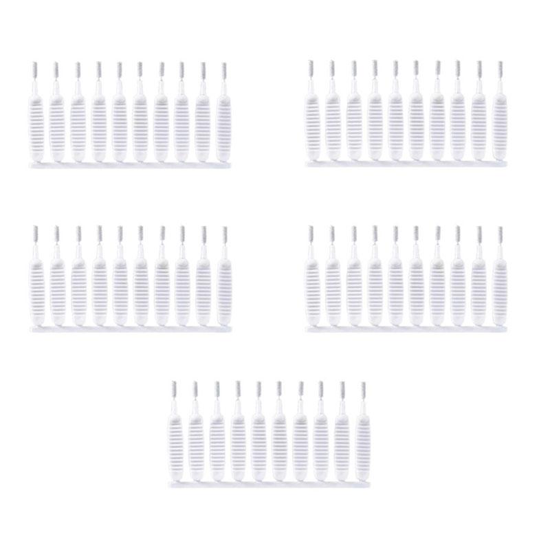 10/20 zuhanyfej fúvóka tisztító kefe Dugulásgátló kefe Kis kefe pórusrés tisztító kefe nylon sörtéjű fürdőszobai eszközzel