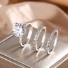 Anello Elegante a Forma Piena di Zirconi per Donna Anello Lucido di Alta Qualità AAAA Regalo di Anniversario Accessori Premium