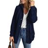 European American Winter Women's Solid Knit Cardigan: Casual Versatile Single-Breasted Multi-Button Warm Jacket