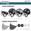 LEAD Motorcycle Helmet Jet SERIO Half Helmet with Shield Matte Black RE40 - One Size