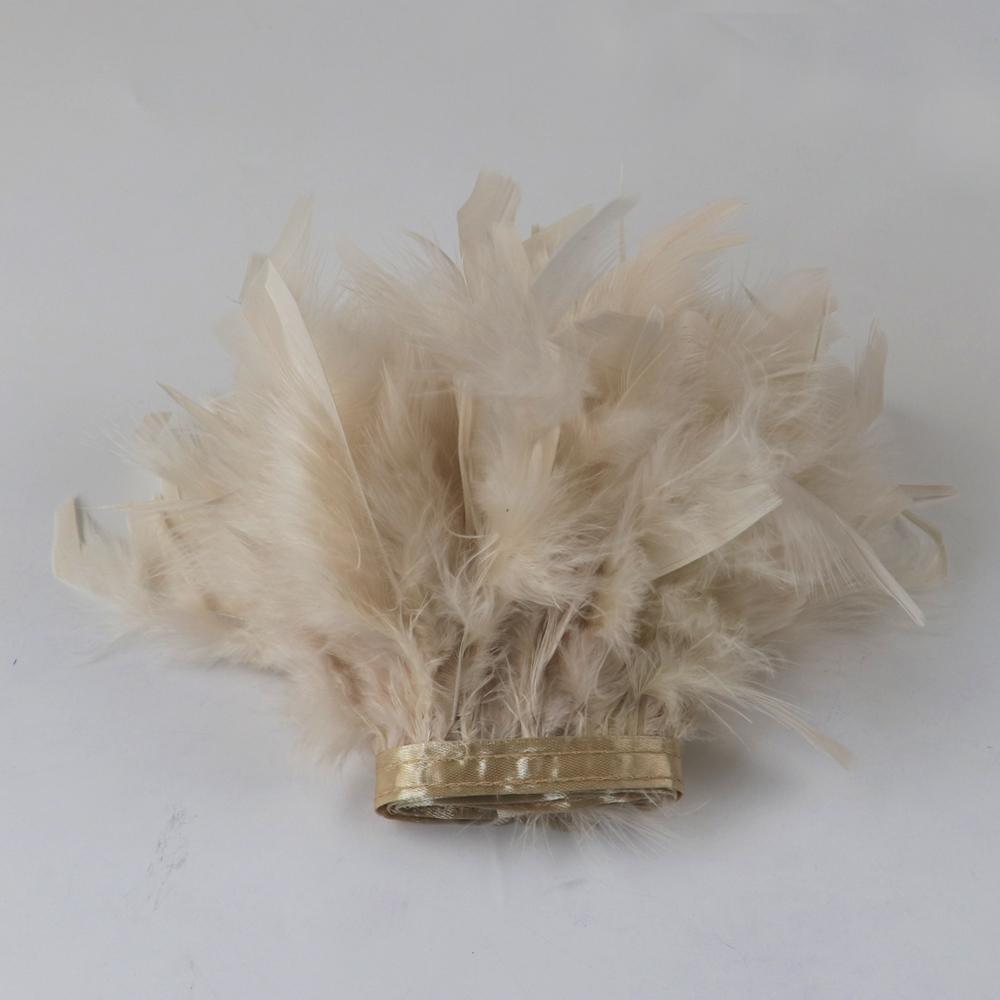 1/2M White Turkey Feathers Trim 10-15CM Fluffy Plumes Ribbon for Crafts Carnival Party Clothing Decoration Sewing Accessories