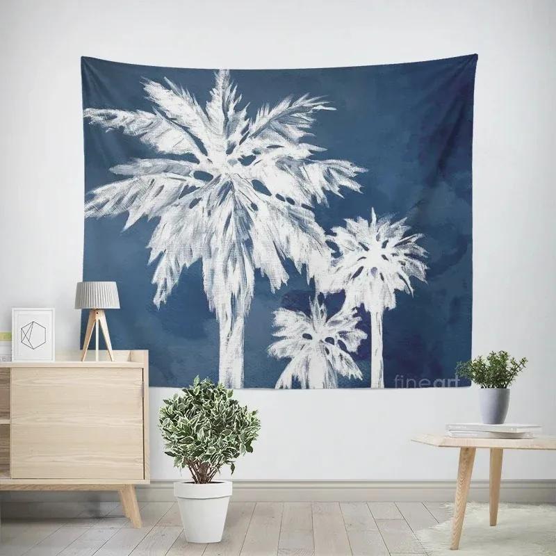 Декоративный гобелен с изображением тропической кокосовой пальмы. Декор для дома — фото 12