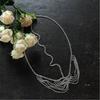Cross-Border Hot Selling Multi-Layer Rhinestone Tassel Cross Head Chain Bohemian Fashion Bridal Crystal Forehead Lace Hair