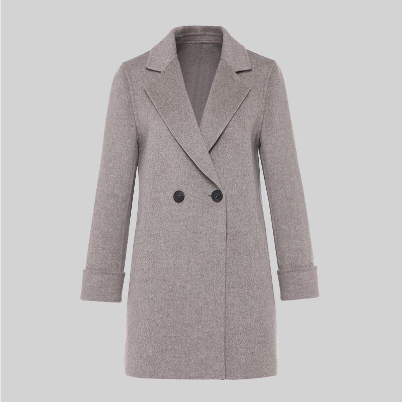 G·TENNA Women's 100% Wool Lapel Overcoat