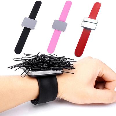 Magnetisk sömnadsnåldyna armband nåldyna hållare för quiltning sömnadsnålar hårspänne silikon handledsrem armband kudde