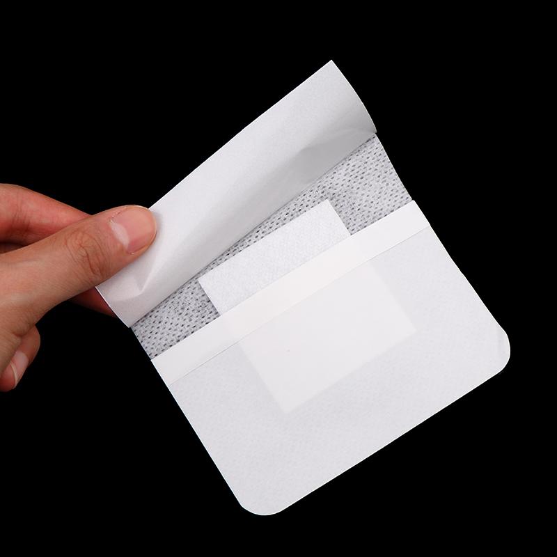 10Pcs Wound Dressings Breathable Edge Gauze Pads Soft Non-Woven Bandages Self-Adhesive Wound Dressings Outdoor Elastic Tape