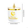 Eid Mubarak Candy Jar Food Organizer with Lid Multi-Purpose Storage Box
