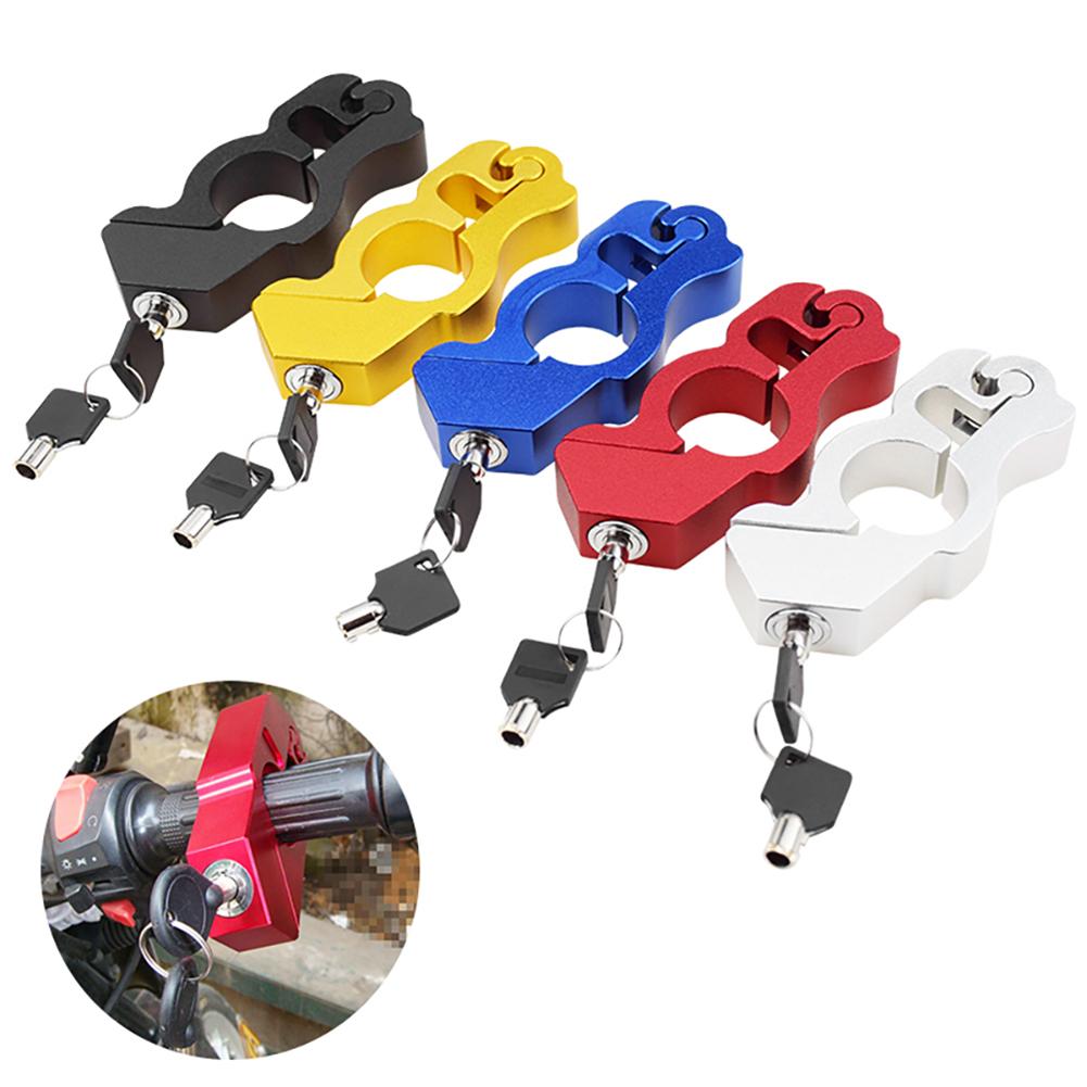 Motorcycle Handlebar Lock Aluminum Alloy Cnc Brake Handle Lock Bicycle Security Anti-theft Lock