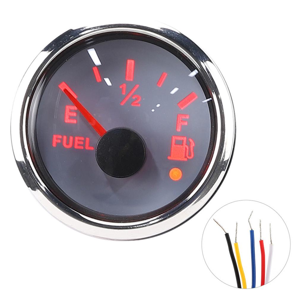 2in Fuel Level Gauge Intelligent Alarm IP67 Waterproof Marine Auto Instrument 316 Stainless