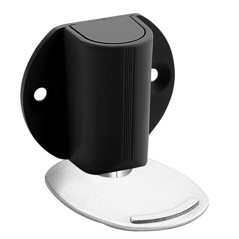Adjustable Magnetic Doorstop: No-Drill, Floor-Mounted Anti-Collision Bumper for Bathroom Doors