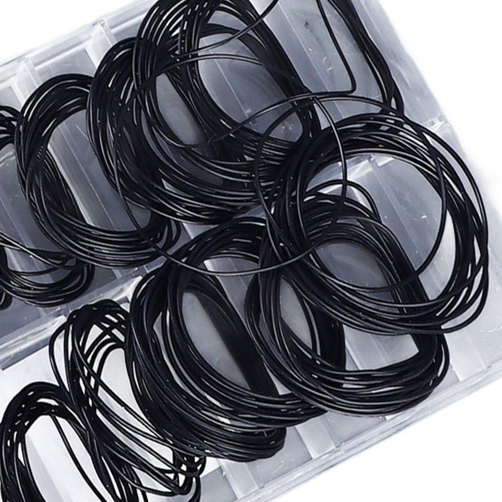 180pcs 0.5mm 0.6mm Watch Repairing Tool Black Color Watch Back Cover Seals  Watch Replacement
