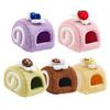 Cute Hamster Cake Nest Warm Bird Hiding House Pet Supplies Plush Hamster Cage  Autumn Winter