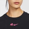 Nike Printed Loose Fit Crew Neck Short Sleeve T-Shirt Women Tops Black HQ1697-010