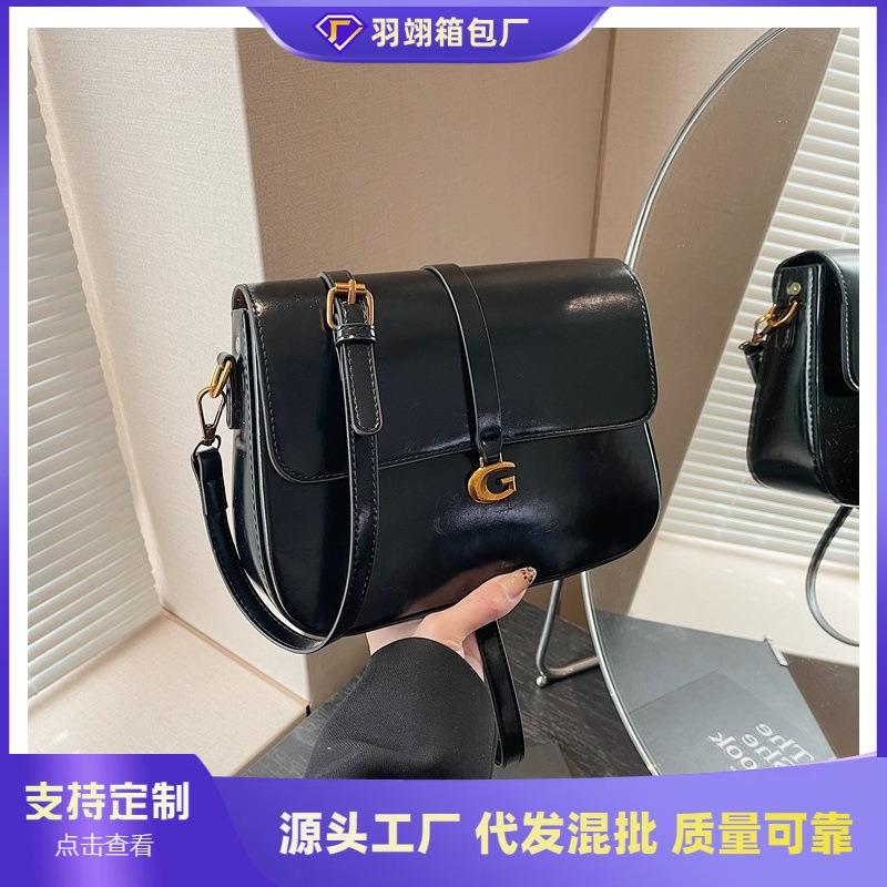 Popular autumn and winter retro soft leather small square bag new fashion versatile casual shoulder messenger bag