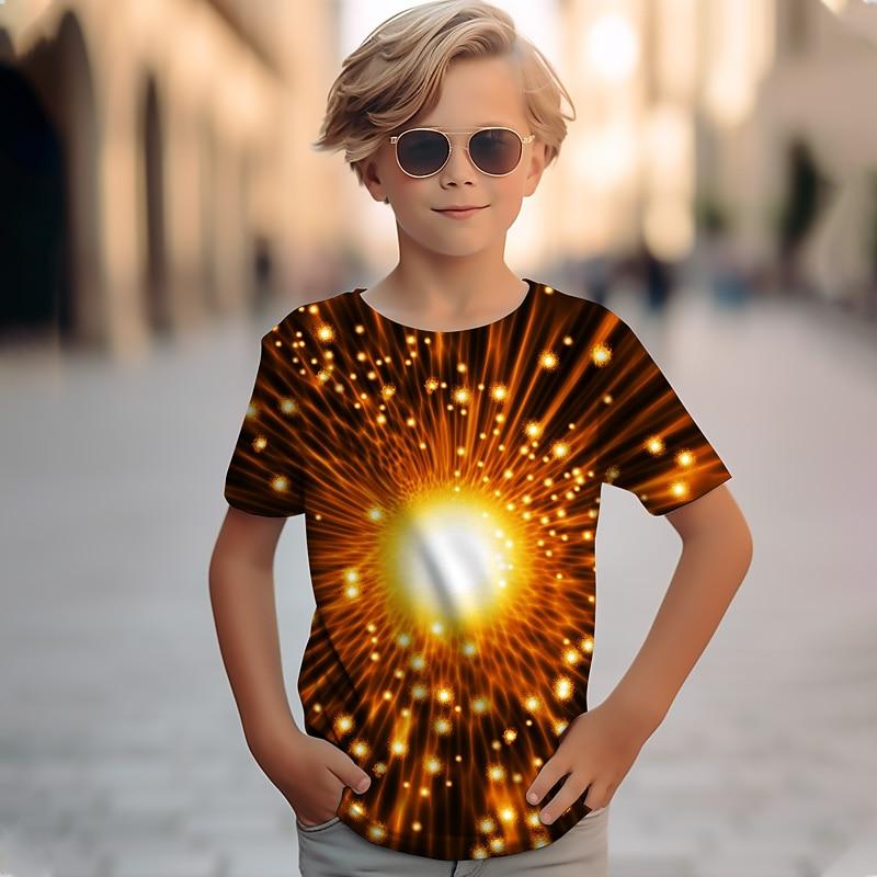 

3D Pattern Animal Print Children s T-shirt Short Sleeved Summer Sports Fashion Street Casual Top 110
