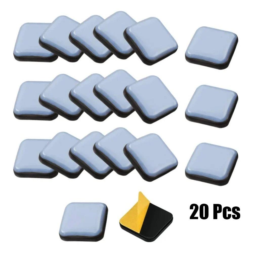 

Furniture Moving Pads 20PCS PTFE Sliders Square Gliders for Chair Legs Sofa Table Home Floor Protection Hardware Rubber Feet