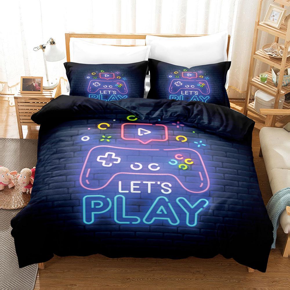 Three-Piece Digital Printing Kit Bedding, Gamepad Home Textile Four-Piece Quilt Cover