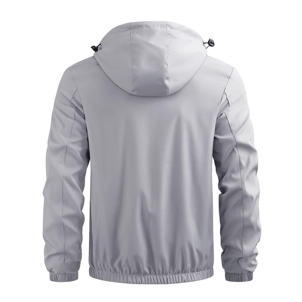 Frühling und Herbst Lässige dünne Jacke Herren Kapuzenjacke Outdoor Windbreaker Herrenbekleidung