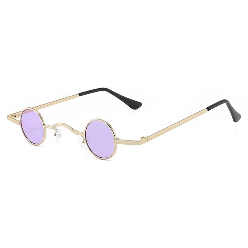 Small Round Sunglasses for Women Men Ultra Metal Frame Hip Hop Punk Sun Glasses Candy Color Sunglasses Ins Fashion Shades