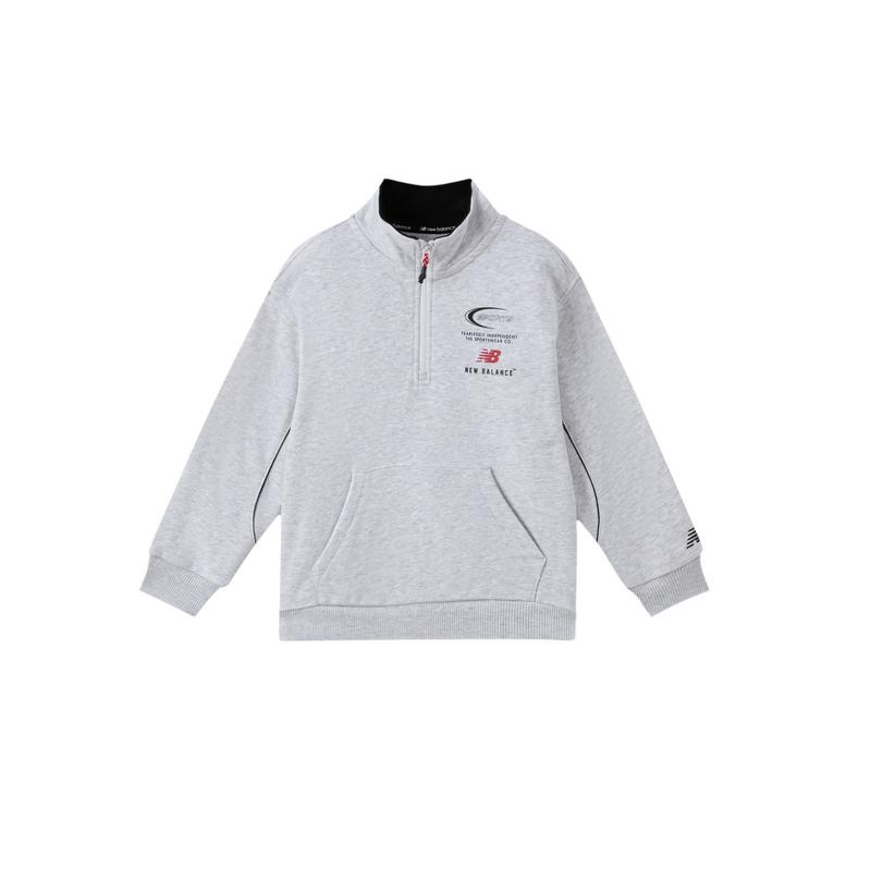 New Balance Sweatshirt Light Gray Children Aged 3 7 Years Old 7ZF11063-LGR 160