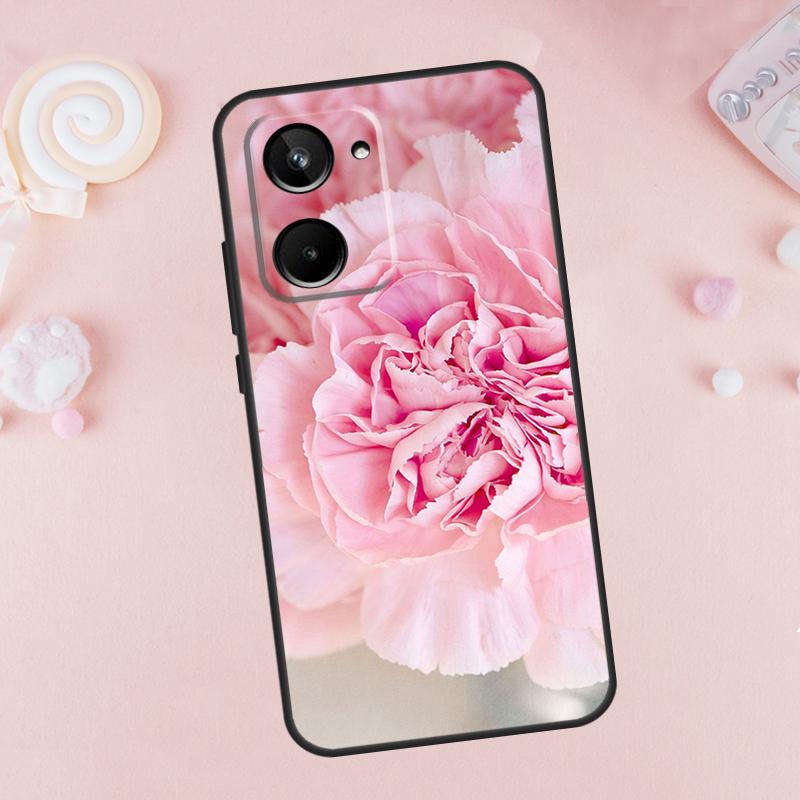 Elegant Pink Purple Peony Flower For Realme 9 10 11 12 Pro Plus GT5 GT Neo5 C21Y C25s C30 C31 C33 C35 C51 C53 C67 C55 Case