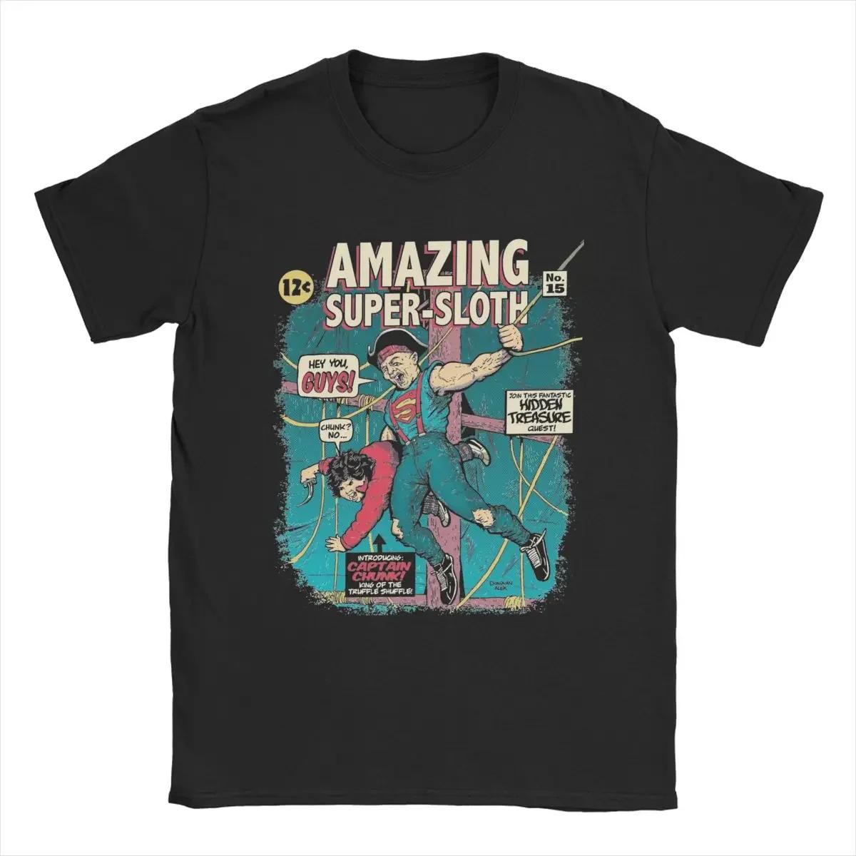 Super Sloth Goonies Men s Vintage Short-sleeved T-shirt Cotton Print Clothing Short-sleeved Personality Top Y2K 4XL