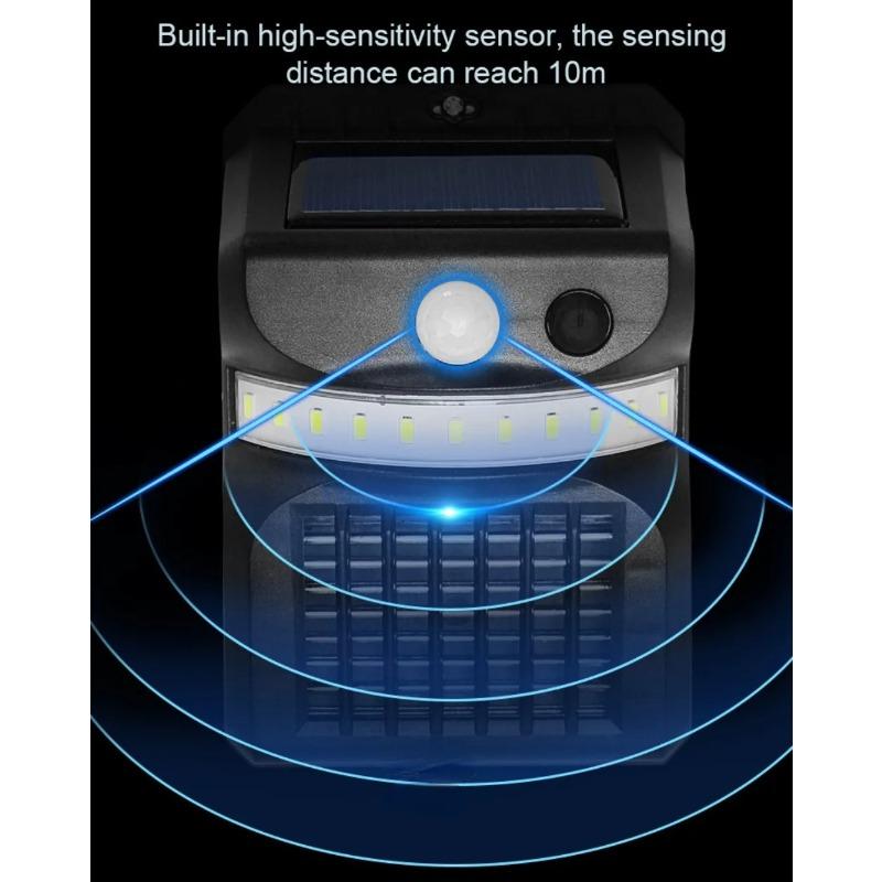 Anti Mosquito Solar Lights Outdoor Solar Security Lights Solar Motion Sensor IP65 Waterproof Lights Human body sensing can be clipped or hung on walls