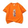 Kids Cotton T Shirt Floral Letter I Print Crew Neck Short Sleeve Tee Casual Boys Girls Summer Tops