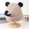 Cute Kitten Knitted Wool Hat, Plush Warm Ear Protection Hat, Cold-Proof In Autumn And Winter, Small Bear, Big Ears Show Small Face
