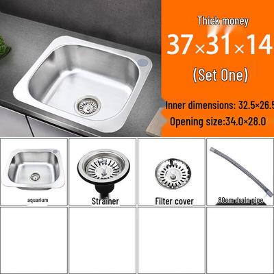 Kleines 304 Edelstahl Spülbecken mit abgerundeten Ecken