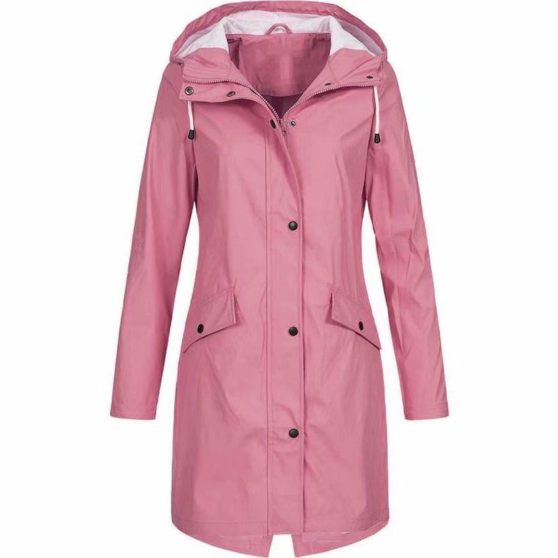 Autumn Winter Mid Length Women Windbreaker Outdoor Females Waterproof Sports Hiking Jacket