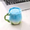 350ml Kreatywny Kubek w Kwiaty Ceramiczny Kubek do Wody z Pokrywką Dla Zakochanych Popołudniowa Herbata Filiżanka do Kawy Styl Skandynawski Gospodarstwo Domowe Zestaw do Napojów Sokowych