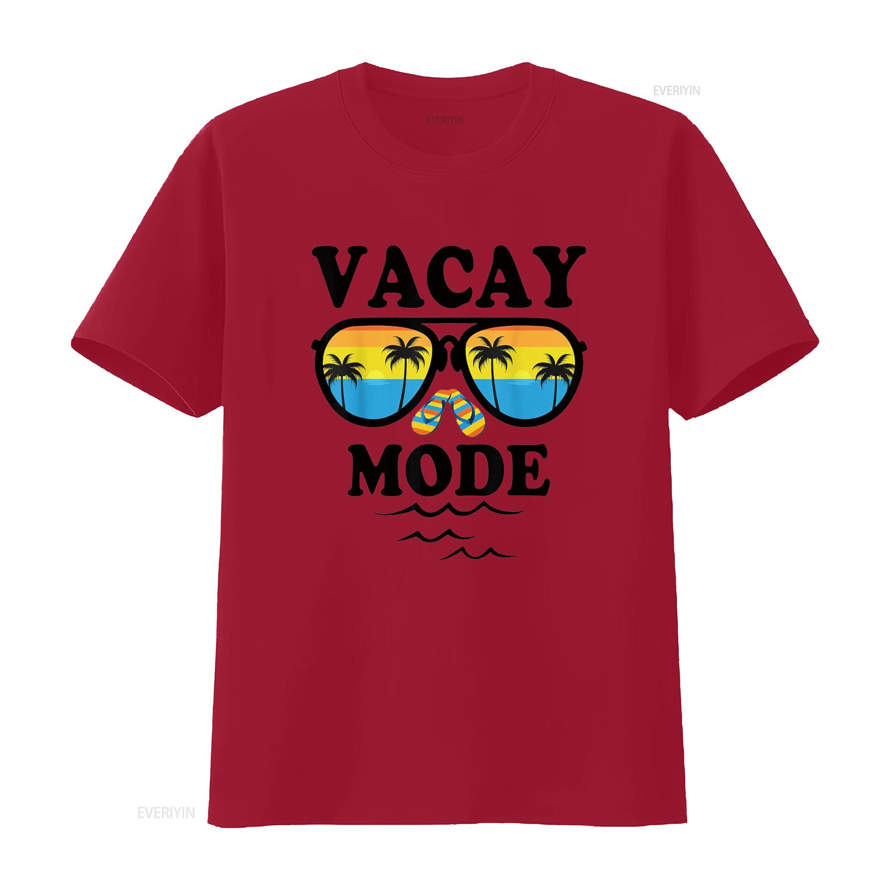 

Vacay Mode T Shirt For Summer Cruise Holiday Vacation Trip vintage Washed Casual Unisex Versatile streetwear Comfortable S