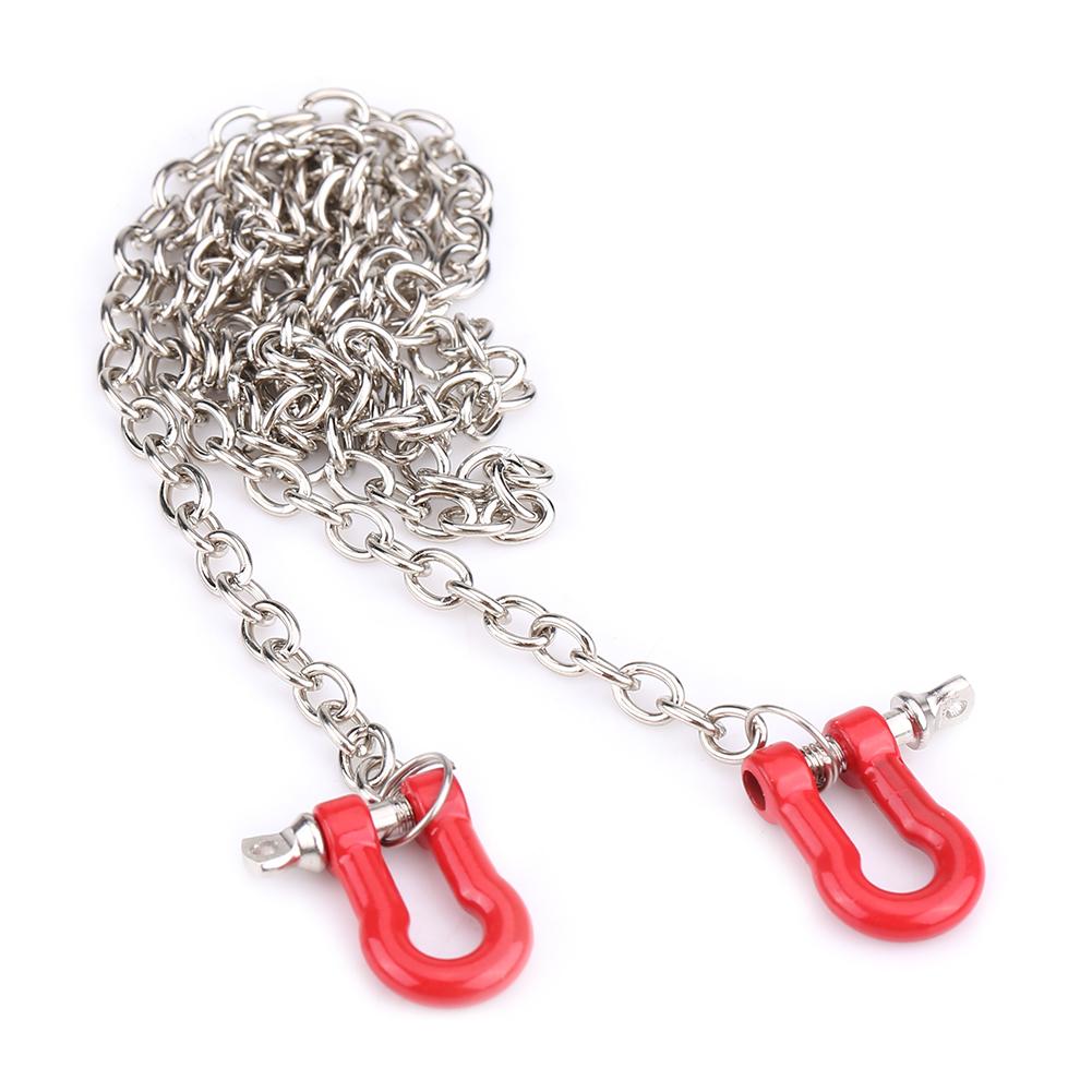 1:10 Scale Metal Alloy Chain & Tow Shackles for RC Crawler SCX10 D90 Truck Accessory