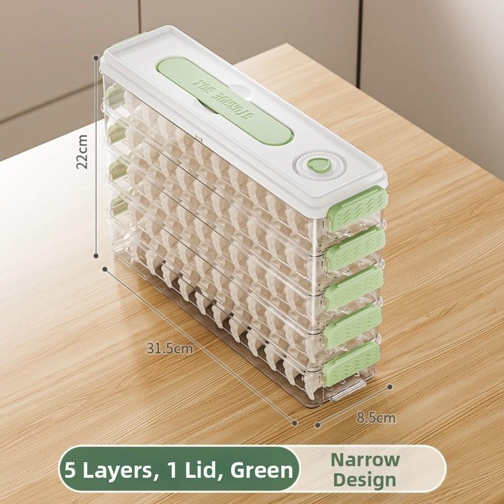 Fresh Keeping Freezer Box Narrow Style Wontons Box Food Grade Dumpling Storage Box  Home Kitchen