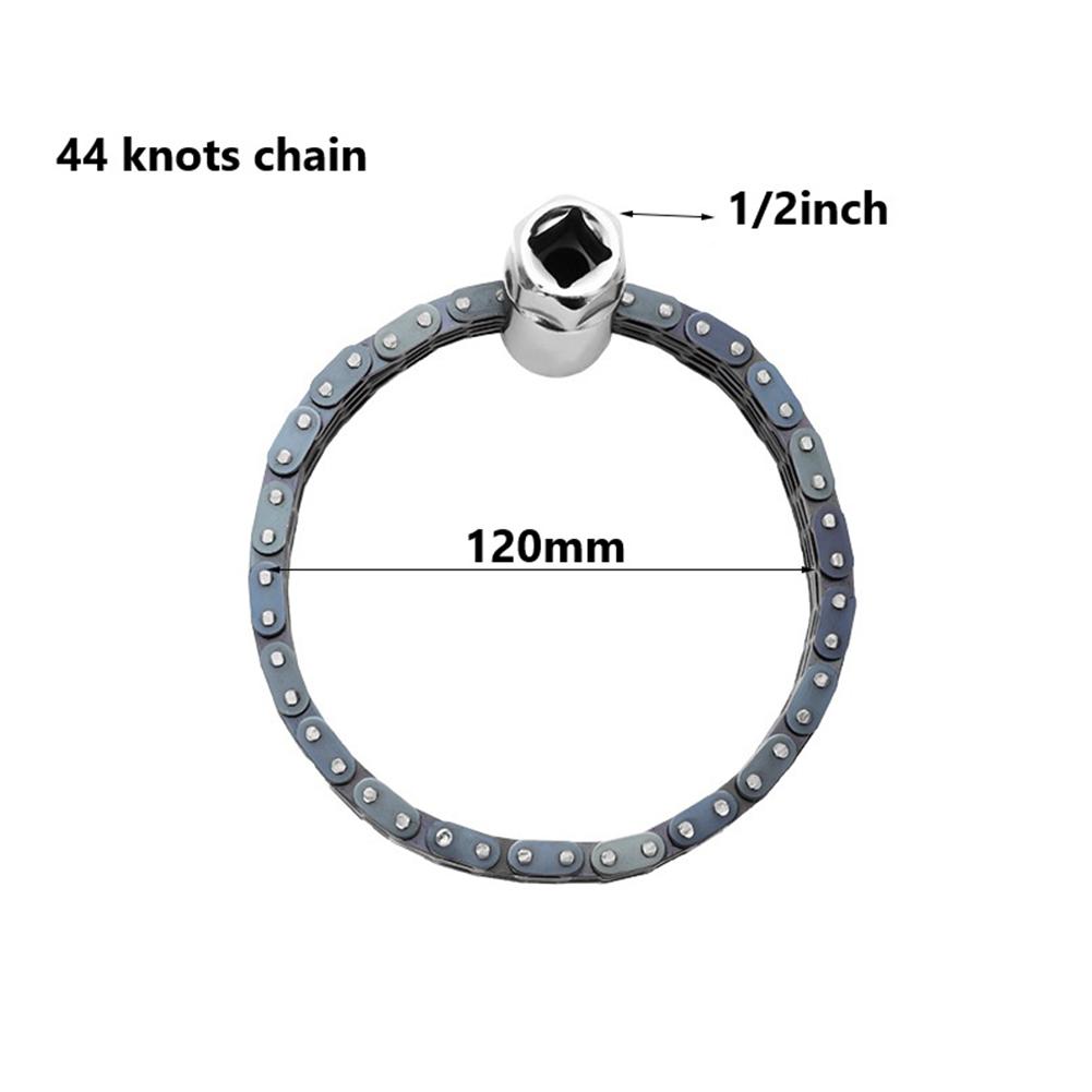 Chain Type Wrench Engine Oil Filter Wrench Versatile Vehicle Maintenance Tool Multi-tool 1 2inch Socket Driver Adapter
