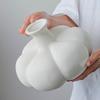 Pumpkin Ceramic Vase White High Art Flower Arrangement Hydroponic Container Living Room Dining Table Ceramic Vase Home Ornament
