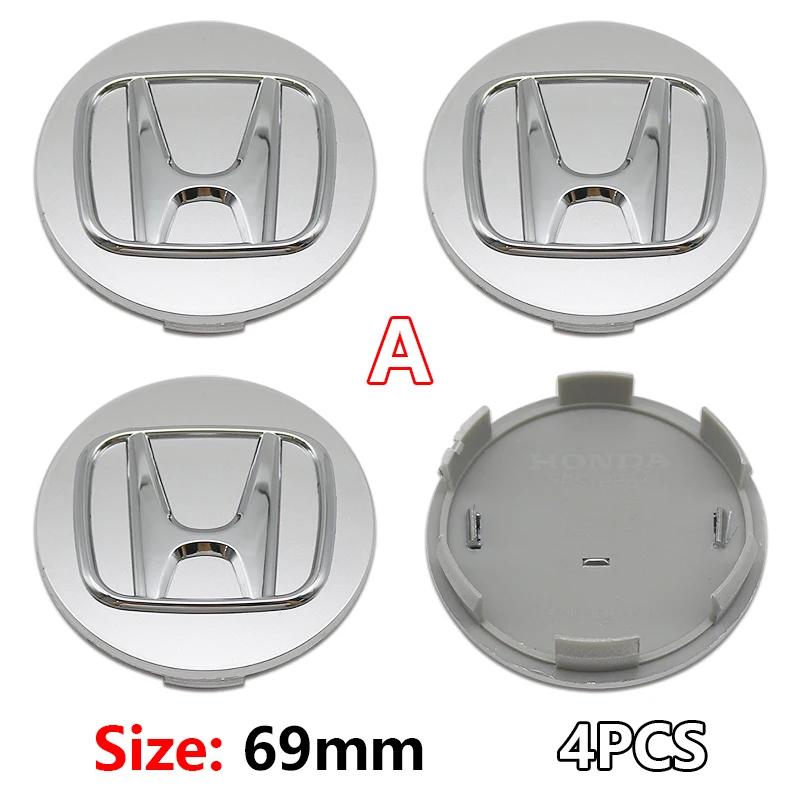 4Pcs ABS Car Wheel Center Hub Center Cap 58mm 69mm Rim Hub Dustproof Cover Emblemem For Honda Accord CRV XRV Civic Odyssey Acces