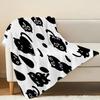 Cartoon Cats Flannel Throw Blanket – No Shedding Soft Warm Cozy, Perfect for Home, Sofa, Nap, TV Watching, Christmas & Halloween