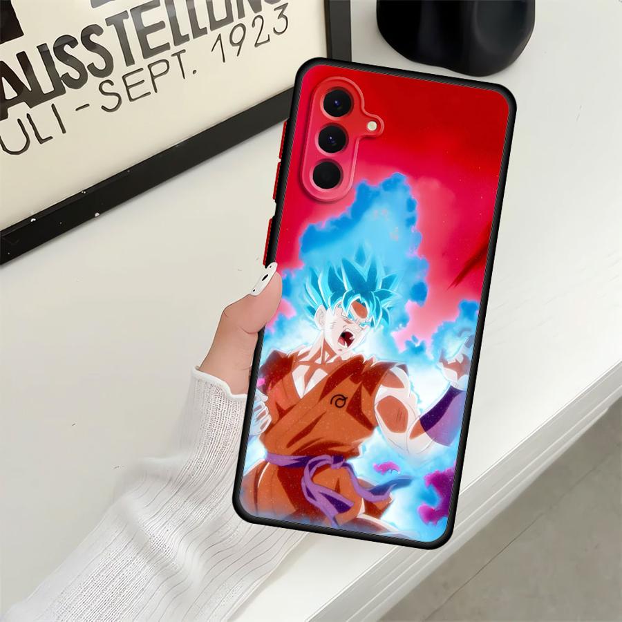 Case for Samsung Galaxy A34 A22 A24 A73 A21s A25 A26 A54 A53 A52 A56 A35 A36 Back Phone Cover Dragon Ball Color Goku