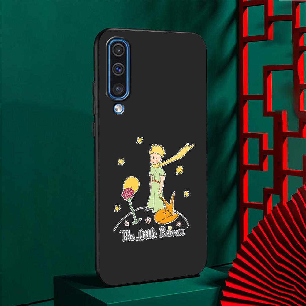 Custodia Carina Piccolo Principe Cartone Animato per Samsung Galaxy A50 A10 A70 A30 A20e A40 A20s A10s A10e A90 5G A80 A7 Cover Morbida Nera per Telefono