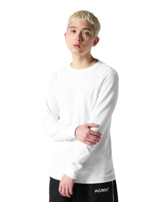 THERMISCHES RUNDHALS Langarm Thermisches Rundhals Größe [DAILY] L/S T-SHIRT / Herren T-Shirt, S, 033, Off-White, 783-3930006