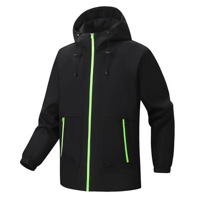Frühlings- und Herbst-Paar Outdoor-Einlagige Jacke mit Kapuze Bergsteigerjacke Sportjacke