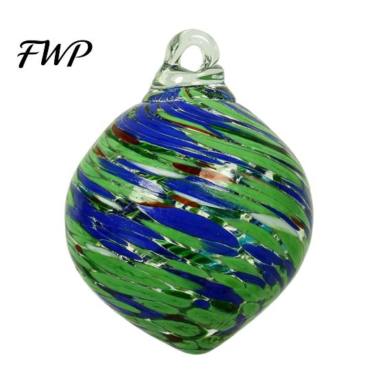 Colorful Holiday Tree Decorations Hand Blown Glass Ball Ornament, Christmas Hanging Decoration Decorative Spheres for Tree, Window, Patio, Garden,