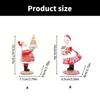Gingerbreads Santa Couple Resins Figurine Statue Christmas Tabletop Ornament for Seasonal Home Book Shelves Decoration