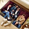 The S-smiths Band Floor Mat Soft Flannel Rug Non-Slip Absorbent Mat For Bathroom Bedroom Home Decor